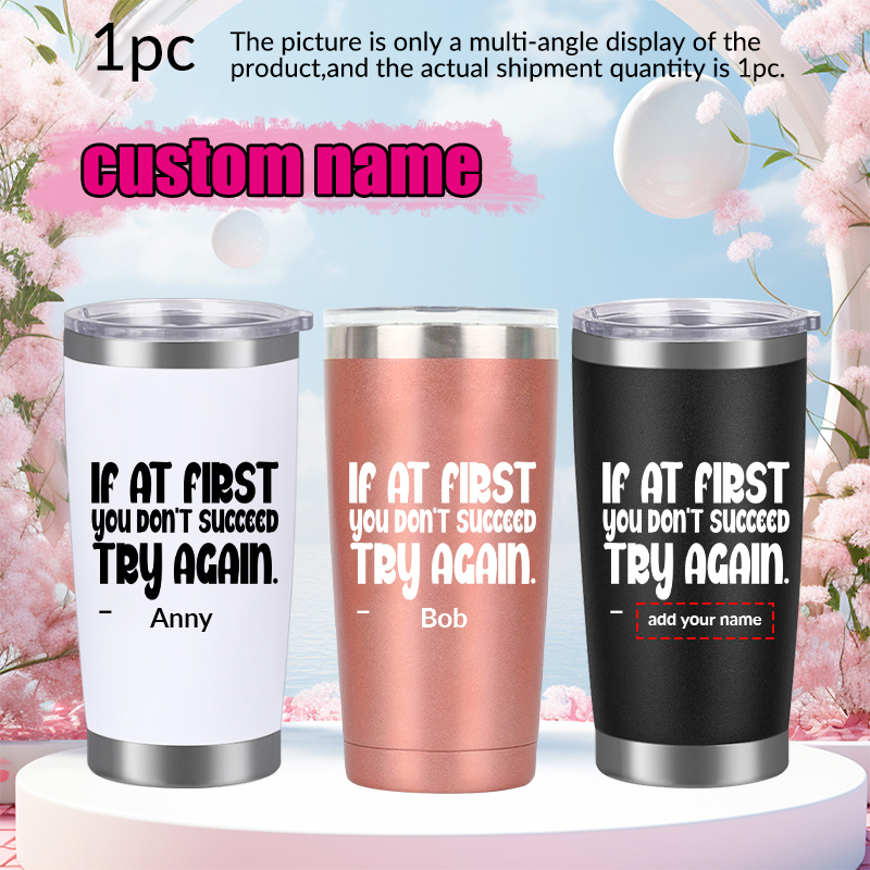 3D Printing Stainless Steel - 1pc Angepasst Name 20oz Auto Tasse