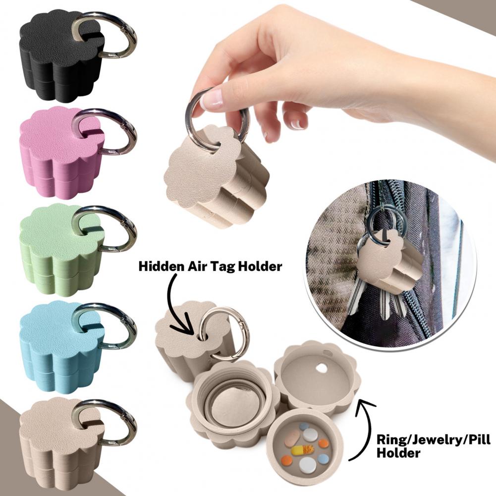 3D Printing Stainless Steel - Schlüsselanhänger-Pillendose, wasserdicht, kompakt, Mini-Halter, leichter 3D-gedruckter