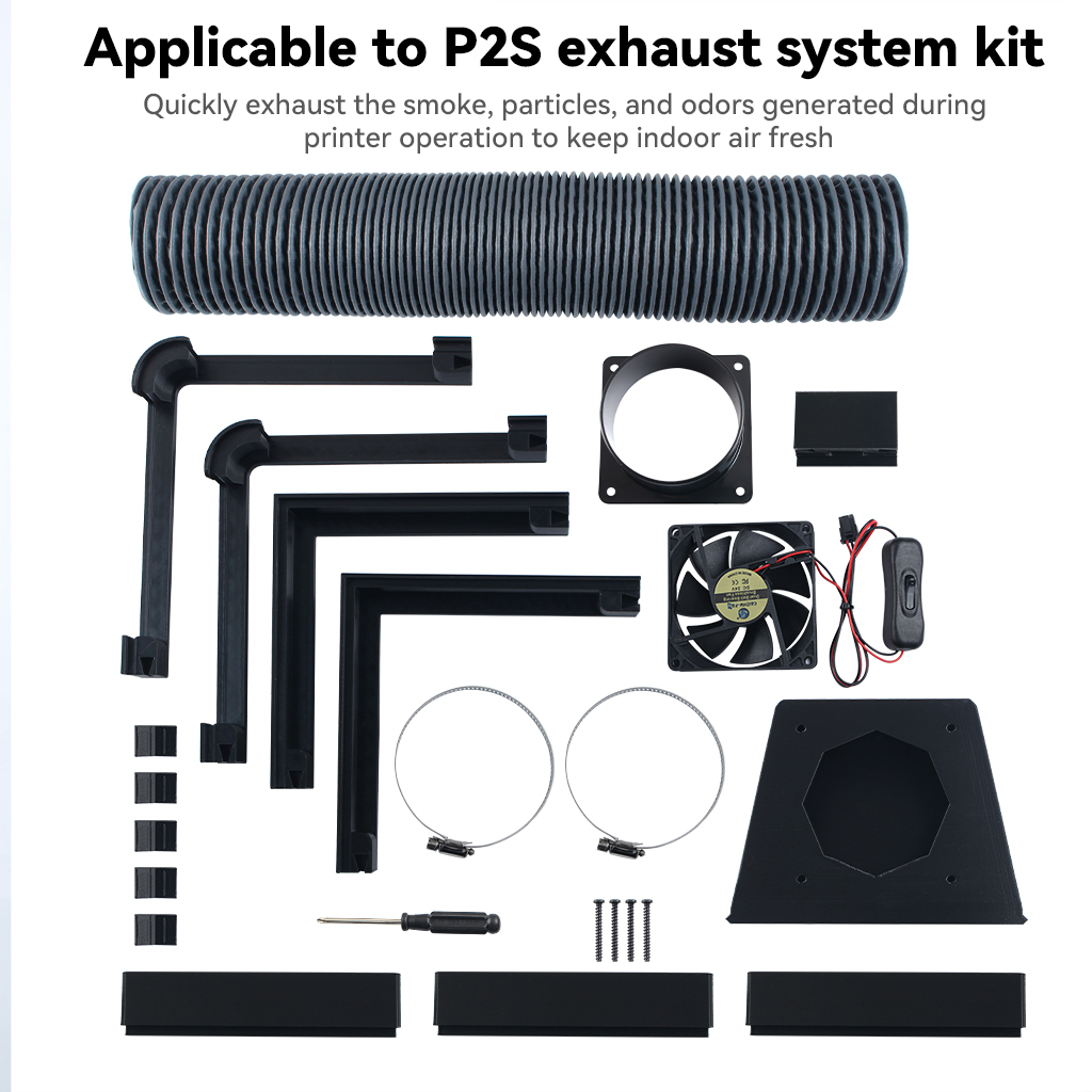 3D Printing Bambu - Externes Abluftventilator-Kit für Bambu Lab X2D/P2S,