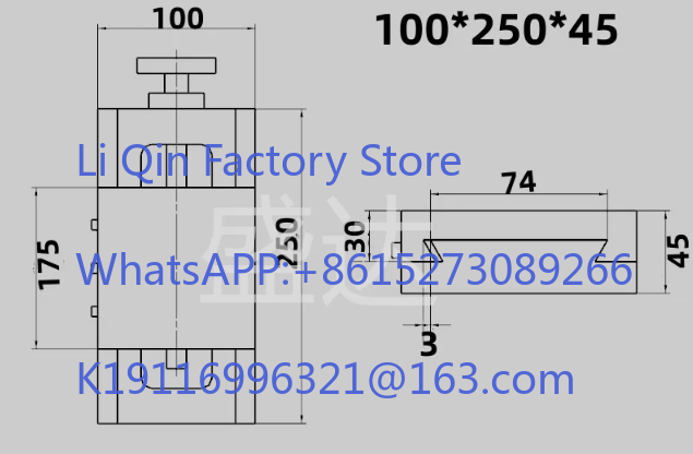 Linear Guide Rail - Schraubstangen-Gleittisch aus Gusseisen mit Handrad, Gleitplatte,