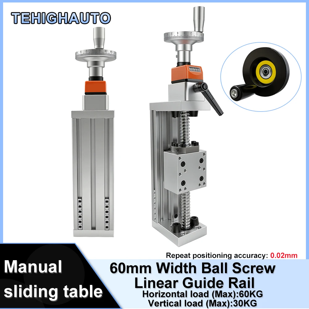 Linear Guide Rail - 60 kg Traglast Manueller Linearführungsschlitten 60