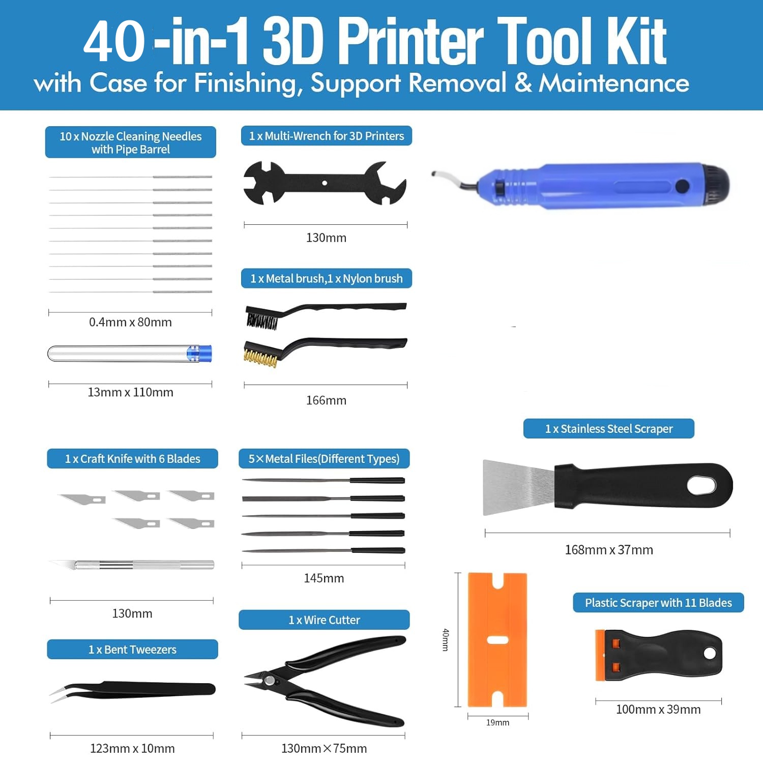 40-teiliges 3D-Drucker-Werkzeu – 3D Print Removal Tool Bewertung und Preis