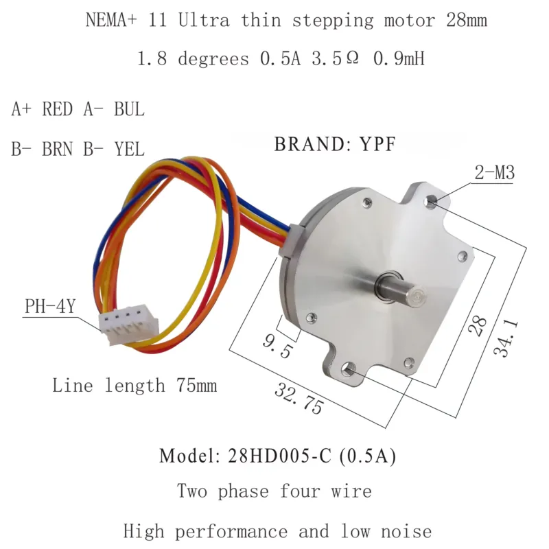 YPF China Fabrikpreis Nema 11  – Stepper Motor Bewertung und Preis
