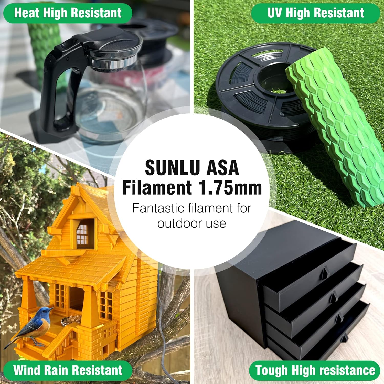 SUNLU 1 kg ASA-Filament 1,75 m – Asa Filament Outdoor Bewertung und Preis
