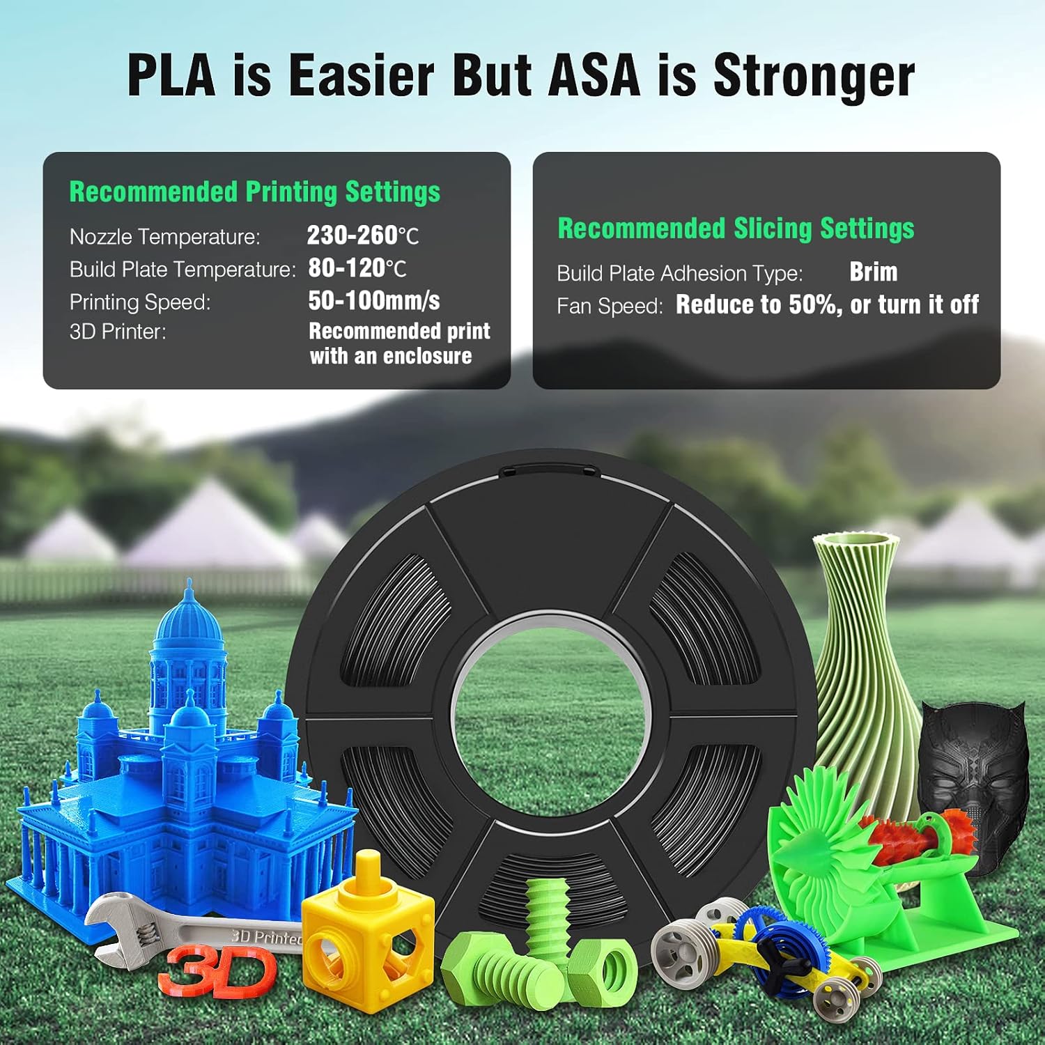 SUNLU 1 kg ASA-Filament 1,75 m – Asa Filament Outdoor Bewertung und Preis