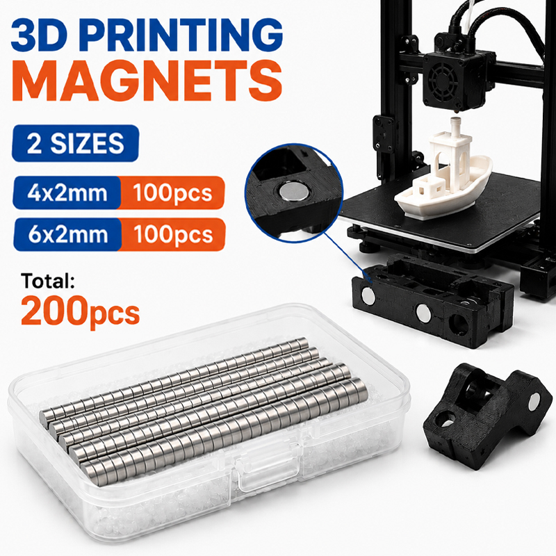 200 Stück/Box 3D-Druck-Magnet- – 3D Printing Bambu Bewertung und Preis